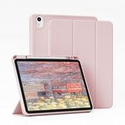 DWPSG Compatible for new iPad Air 11 Inch Case (2024/2025), iPad Air 5th/4th Generation Case (2022/2020) with Pencil Holder,Auto Sleep/Wake\u0026Pencil Charging,Trifold Stand Case for iPad Air,Pink